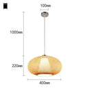 Suspension en bambou design en boule ovale