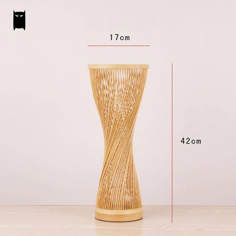 Lampe de chevet en bamboo style japonais - vue 8 sur 7