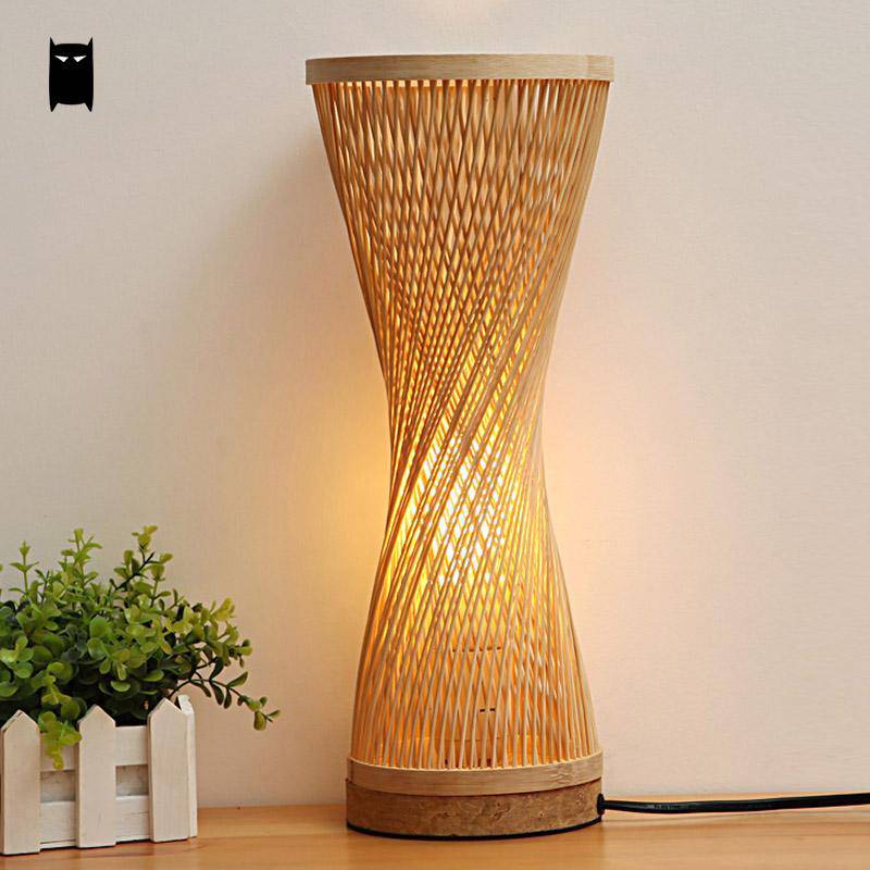 Lampe de chevet en bamboo style japonais - vue 7 sur 7