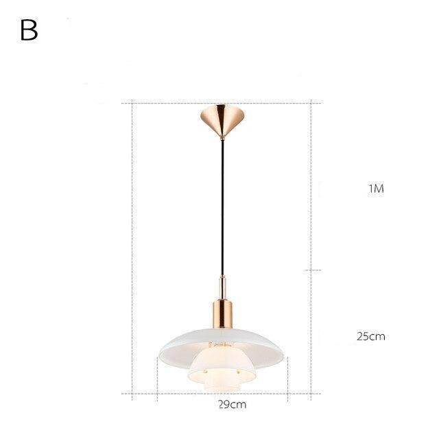 Suspension design LED avec abat-jour en aluminium blanc Loft - vue 5 sur 5