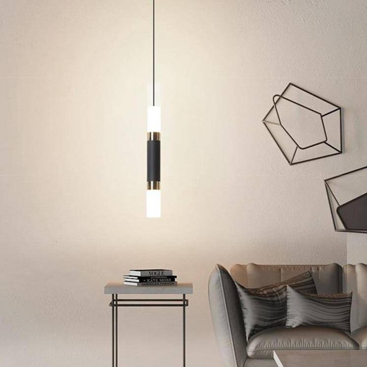 Suspension design LED cylindrique en acier Mosko - vue 3 sur 10