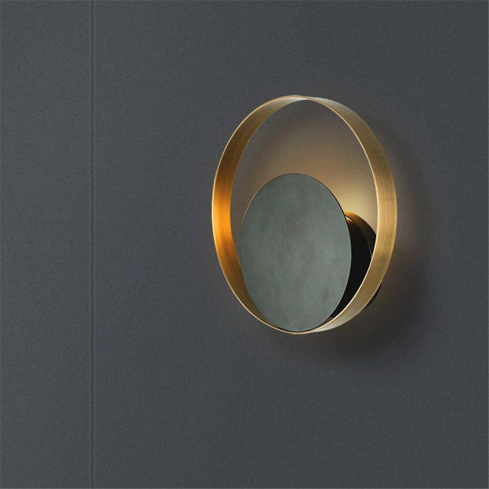 Applique murale design LED avec disque en métal doré Luxury - vue 4 sur 8