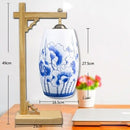 Lampe de bureau ou chevet potence style chinois en bois