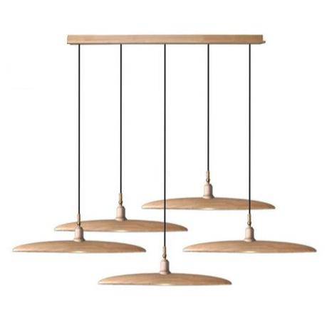 Suspension design à LED avec abat-jours en bois style Nordic - vue 12 sur 20
