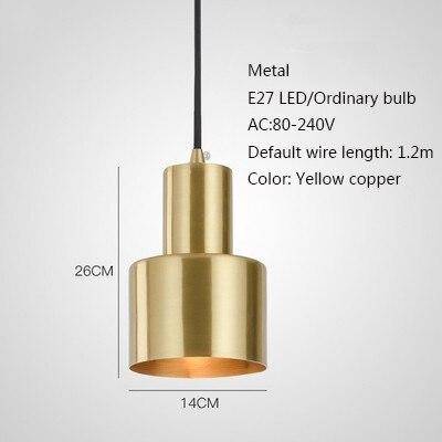 Personnalité nordique lampes suspendues à tête unique E27 lampes à pendentif LED pour salon chambre salle de bains allée restaurant chambre d'hôtel - vue 5 sur 13