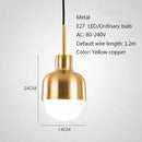 Personnalité nordique lampes suspendues à tête unique E27 lampes à pendentif LED pour salon chambre salle de bains allée restaurant chambre d'hôtel
