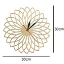 Horloge murale en bois rosace géométrique 30cm Floral