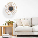 Miroir murale rond décoratif en rotin 40cm