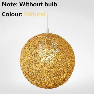 Suspension en boule de tissu de couleur Wicker - vue 11 sur 15