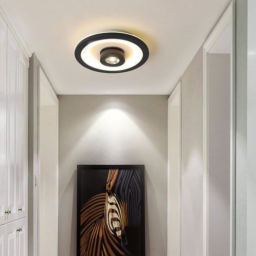 Plafonnier design LED avec spot réglable et base lumineuse Wrenn