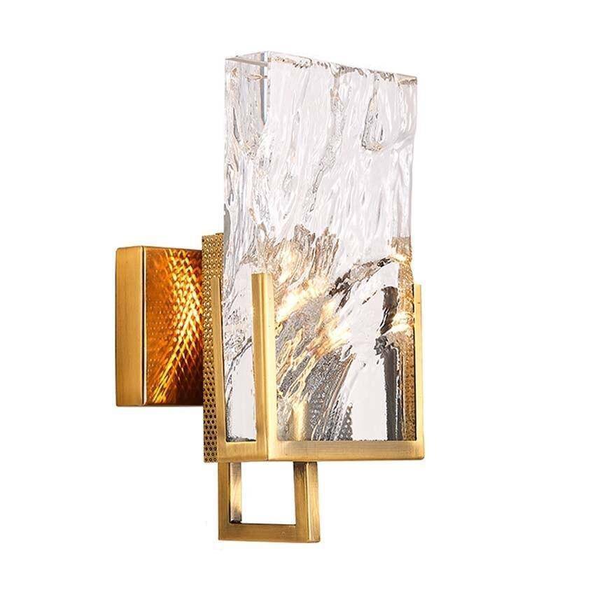 Applique murale design LED dorée avec verre cristal Luxury - vue 4 sur 6