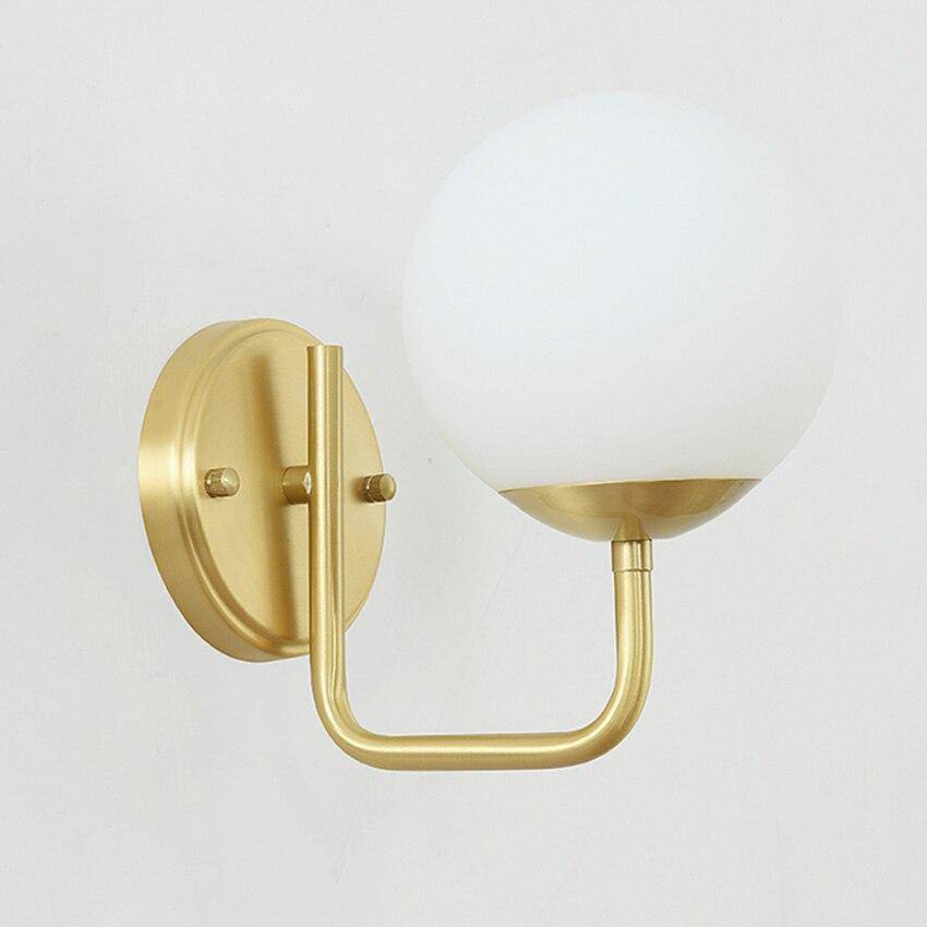 Applique murale design à LED dorée avec boule en verre Luxury - vue 3 sur 8