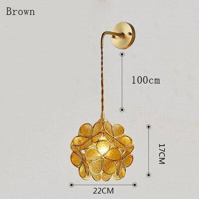 Applique murale design LED avec plusieurs trèfles en verre et métal - vue 10 sur 10