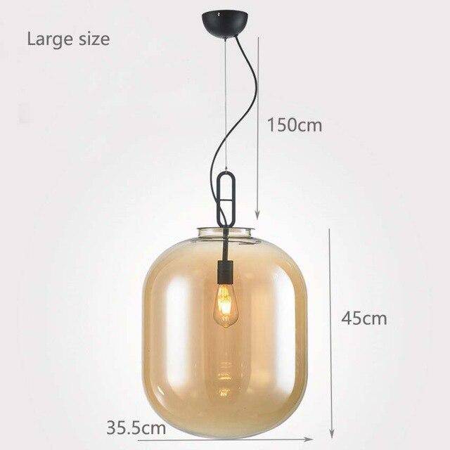 Suspension design en boules en verre coloré fumé - vue 8 sur 8