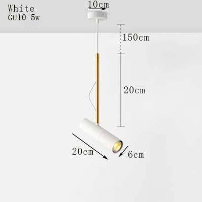 Suspension design spot orientable et tige dorée