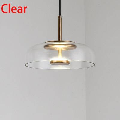 Suspension design en verre fumé et tige dorée Amber - vue 11 sur 12