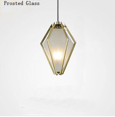 Suspension design géométrique doré et verre coloré Diamond - vue 8 sur 14