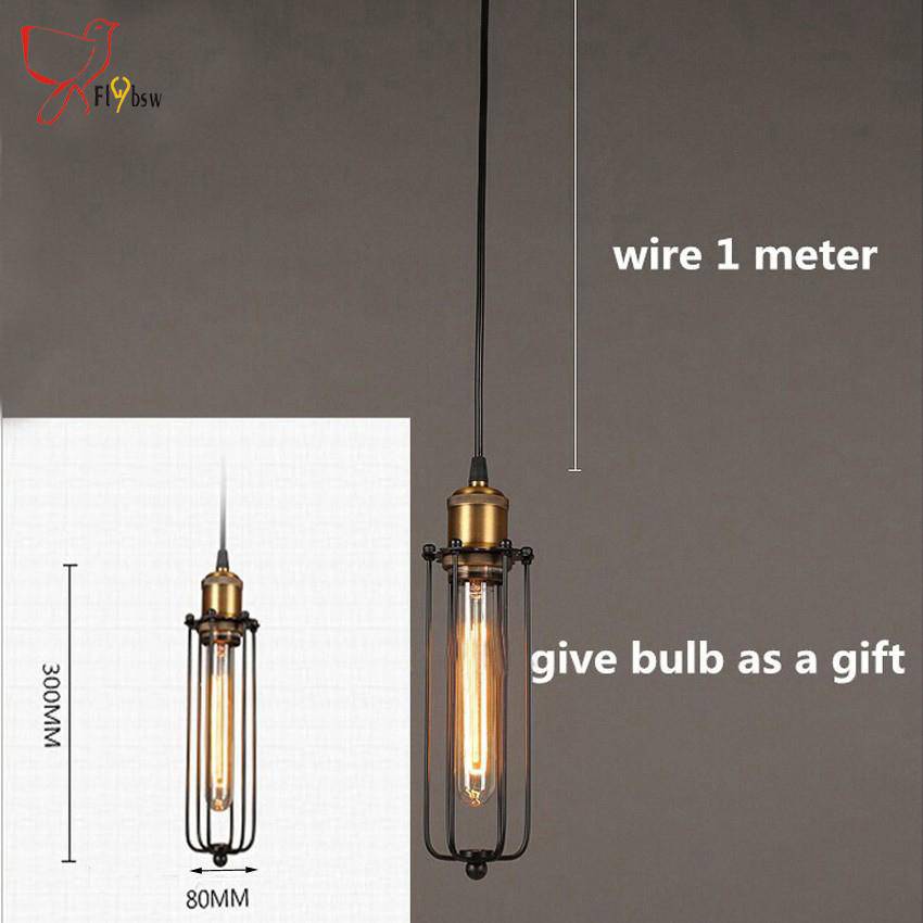 Suspension vintage et industrielle avec cage - vue 7 sur 6