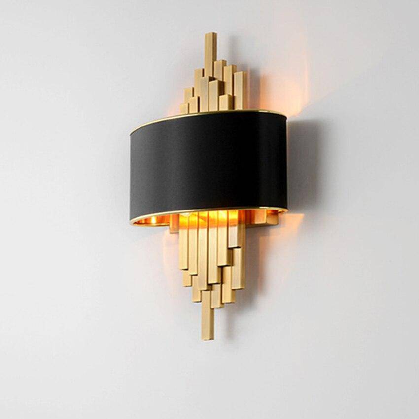 Applique LED noire et doré Pipe