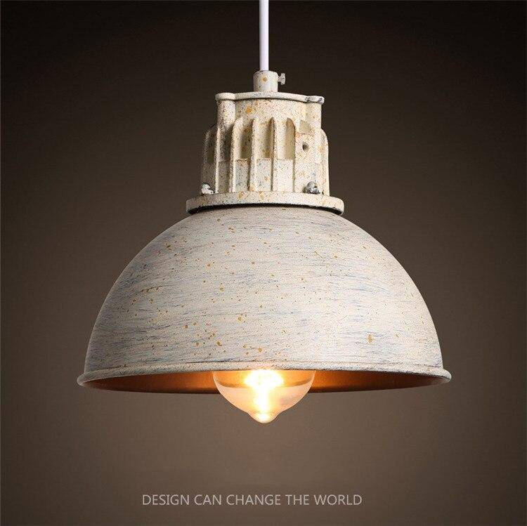 Suspension retro demi boule style industrielle - vue 4 sur 7