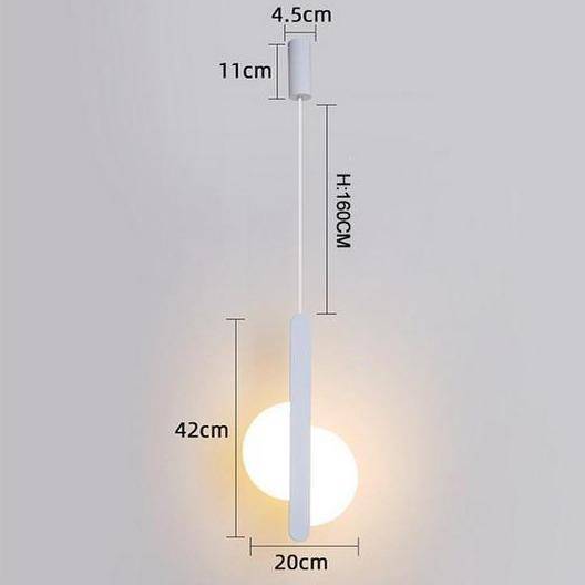 Suspension design à LED en aluminium avec formes circulaires - vue 10 sur 11