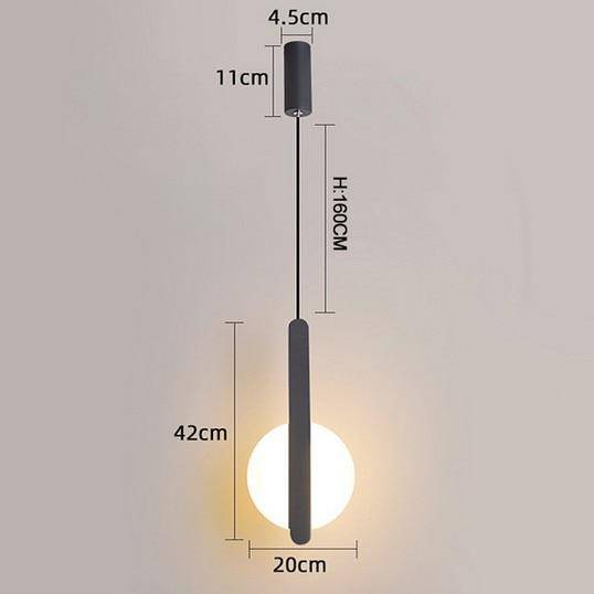 Suspension design à LED en aluminium avec formes circulaires - vue 6 sur 11