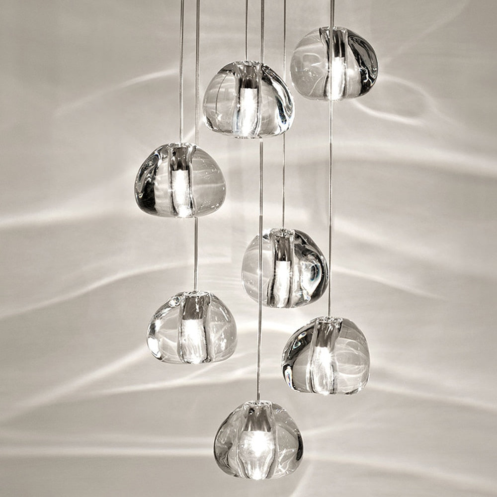 Lustre moderne LED en forme de glaçons en cristal Jaione - vue 6 sur 16