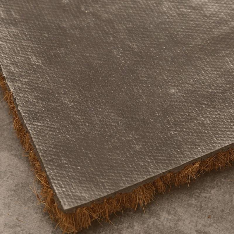 Paillasson rectangle en fibres naturelles marrons Mat - vue 6 sur 6
