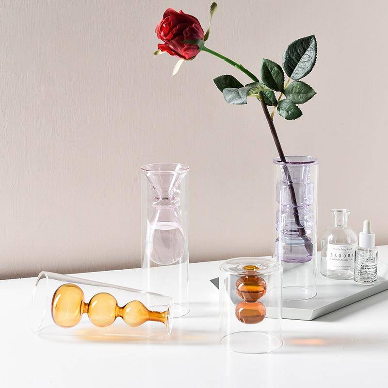 Vase en verre design aux couleurs style Creative - vue 3 sur 9