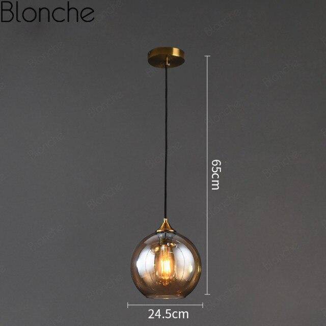 Suspension design LED avec boule en verre fumé Loft - vue 12 sur 15