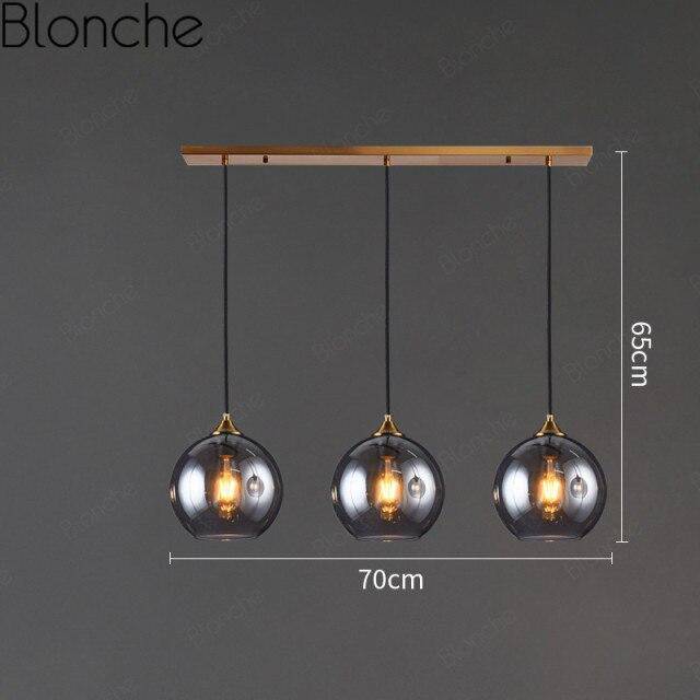 Suspension design LED avec boule en verre fumé Loft - vue 7 sur 15