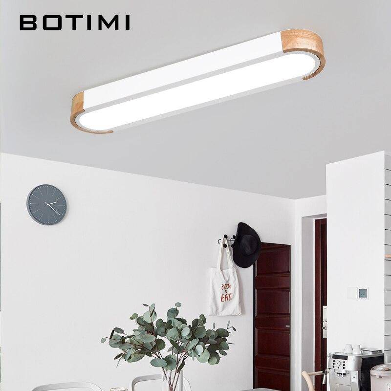 Plafonnier design LED en bois aux formes arrondies Loft - vue 5 sur 13