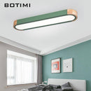 Plafonnier design LED en bois aux formes arrondies Loft