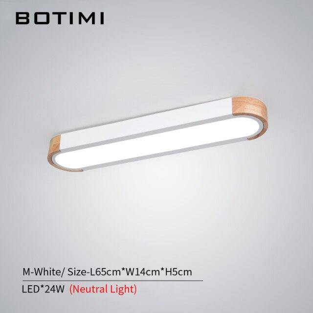 Plafonnier design LED en bois aux formes arrondies Loft - vue 6 sur 13