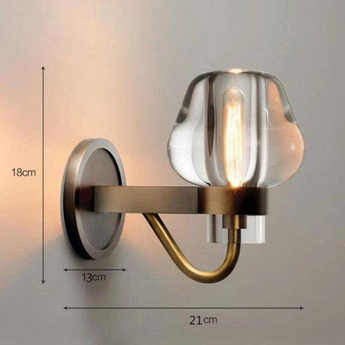 Applique murale design LED avec verre cristal style Sconce