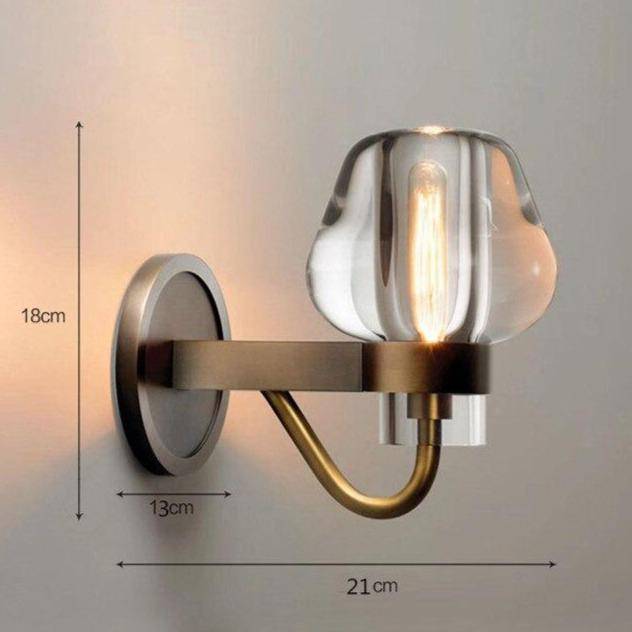 Applique murale design LED avec verre cristal style Sconce - vue 4 sur 4