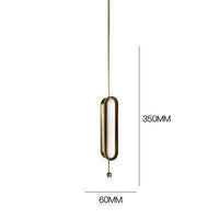 Suspension design LED arrondie en métal style Shining