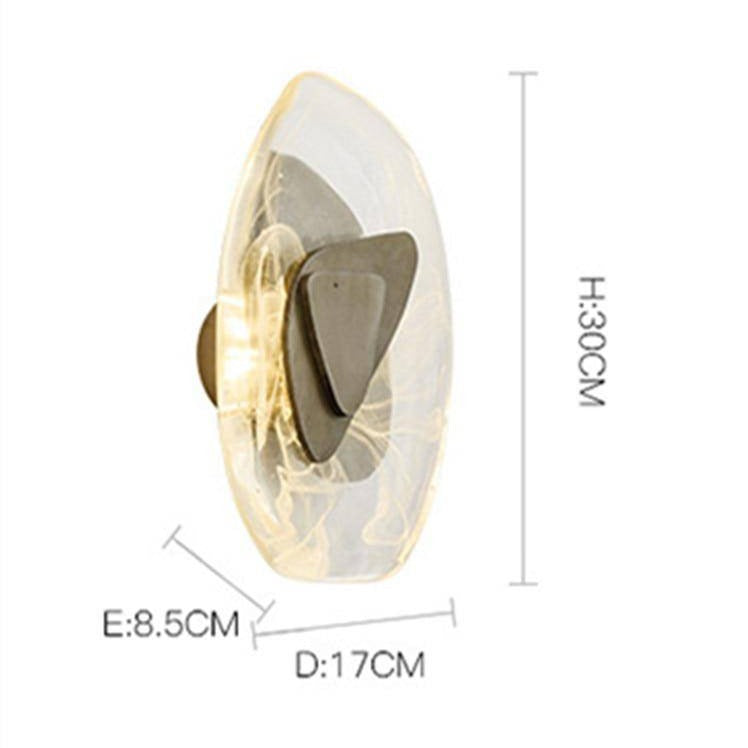 Applique murale design LED aux formes arrondies en verre Luxury - vue 7 sur 7