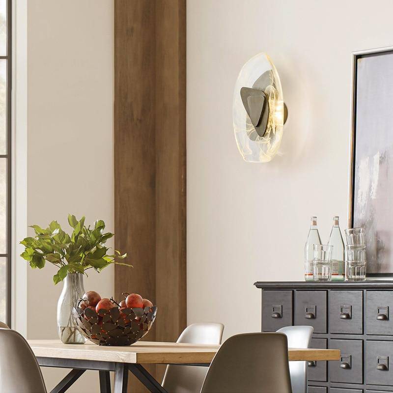 Applique murale design LED aux formes arrondies en verre Luxury - vue 4 sur 7
