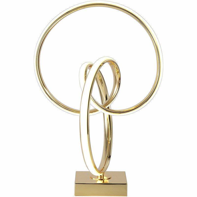 Chambre de chevet design moderne LED en spirale dorée Art - vue 6 sur 6