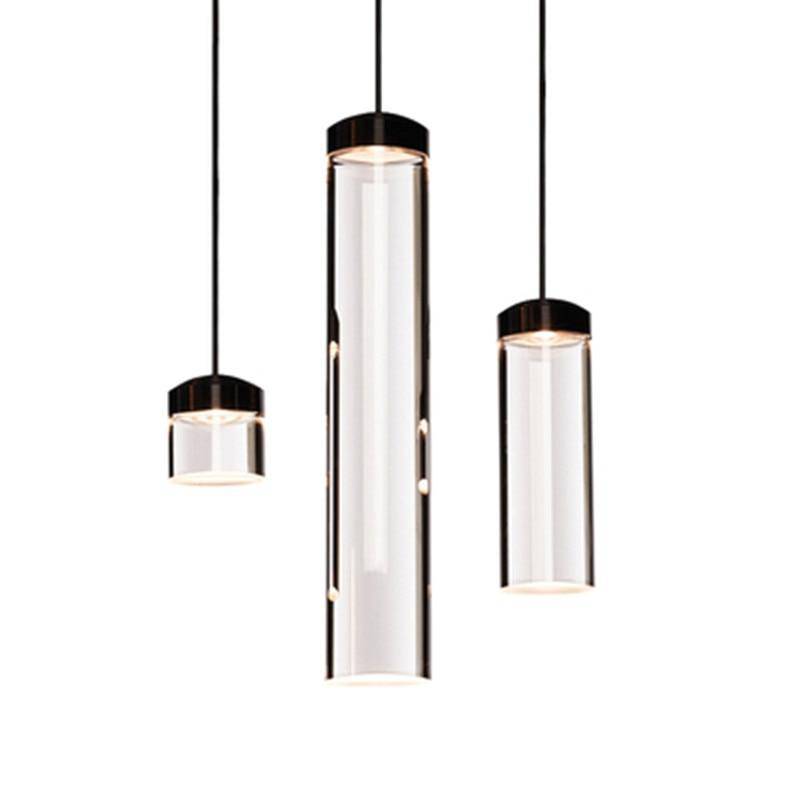 Suspension design cylindre en verre de plusieurs longueur - vue 2 sur 10