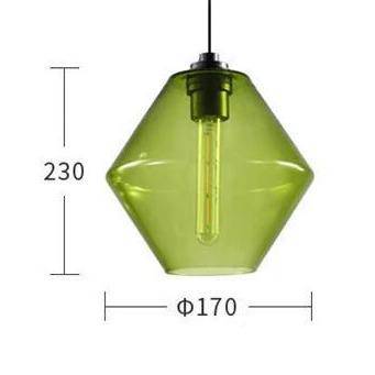 Suspension de plusieurs formes en verre coloré Stained - vue 8 sur 8
