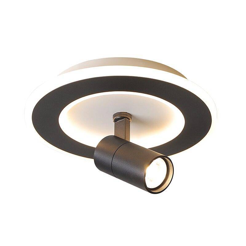 Plafonnier circulaire LED en métal noir Mosko - vue 5 sur 4