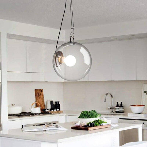 Suspension design LED sphère en verre Octave