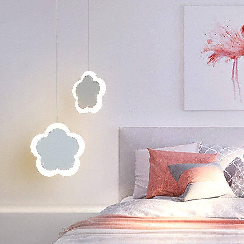 Suspension rose ou blanche LED avec des formes différentes pour les enfants - vue 6 sur 10