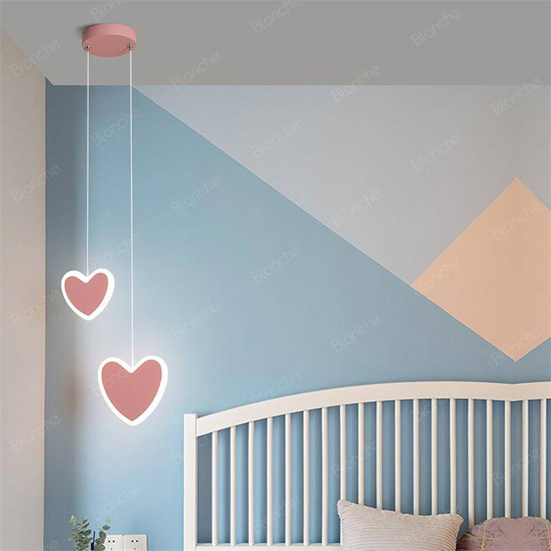 Suspension rose ou blanche LED avec des formes différentes pour les enfants - vue 3 sur 10