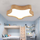Plafonnier moderne LED en bois style petite étoile Luster