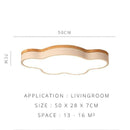 Plafonnier moderne à LED style nuage en bois