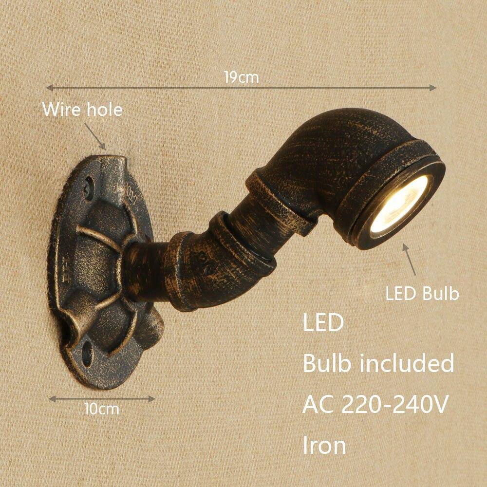 Applique murale décorative à LED en fonte style Industriel - vue 6 sur 5