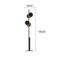 Lampadaire design moderne LED en métal avec formes circulaires